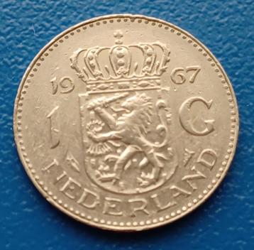 1 gulden 1967 - Juliana Eerste "nikkelen" gulden   beschikbaar voor biedingen