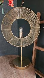 Gouden Design Lamp rond, Ophalen of Verzenden, Zo goed als nieuw, Minder dan 100 cm, Metaal