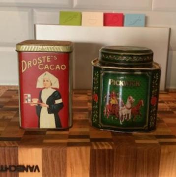 Droste en Pickwick blikjes vintage beschikbaar voor biedingen