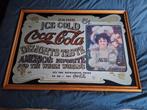 Coca Cola spiegel met lijst, Antiek en Kunst, Ophalen, Rechthoekig, 50 tot 100 cm, Minder dan 100 cm