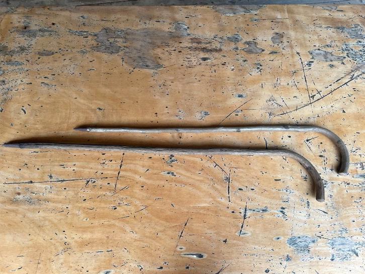 C778 Een hele oude originele houten wandelstok, Diversen, Wandelstokken, Ophalen of Verzenden