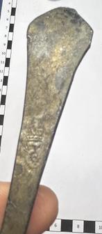 V6 bodemvondst tinnen lepel met tudorroos, Antiek en Kunst, Antiek | Tin, Ophalen of Verzenden