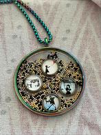 *Uniek!* Ketting+lockethanger+ floaters Banksy…, Overige kleuren, Nieuw, Ophalen of Verzenden, Overige materialen