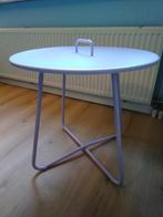 Bijzettafel Napels Lila Kwantum, Minder dan 55 cm, Metaal of Aluminium, Rond, Zo goed als nieuw
