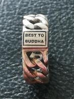 ZWARE MASSIEF ZILVEREN RING BEST TO BUDDHA., Nieuw, 20 of groter, Zilver, Dame of Heer