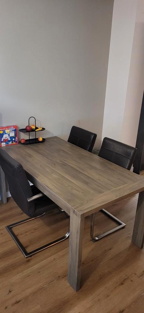 Gratis eettafel met 4 stoelen, Huis en Inrichting, Tafels | Eettafels, Gebruikt, 50 tot 100 cm, Rechthoekig, Ophalen