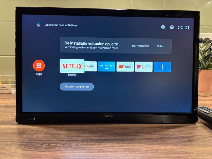 Camper/ Caravan Cello 19” led TV + wandbeugel + Mi TV Stick, Caravans en Kamperen, Camper-accessoires, Zo goed als nieuw, Ophalen of Verzenden