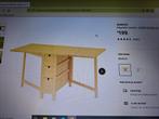 KLAPTAFEL IKEA NORDEN  BERKEN, Huis en Inrichting, Tafels | Eettafels, Ophalen, 100 tot 150 cm, Zo goed als nieuw, Vier personen