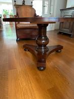 Teab Antieke ronde (salon) tafel op wieltjes, Ophalen