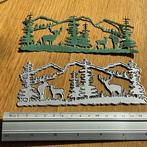 Snijmal rand herten in t bos K303, Hobby en Vrije tijd, Kaarten | Zelf maken, Ophalen of Verzenden, Zo goed als nieuw, Kerst, Pons of Mal