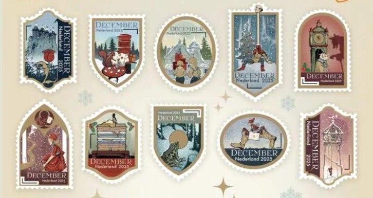 Gevraagd gebruikte Kerst/Decemberzegels 2025, Postzegels en Munten, Postzegels | Nederland, Gestempeld, Ophalen