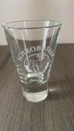 1 Schrobbelèr glas met verzwaarde bodem, h. 11 cm., Ophalen of Verzenden, Borrel- of Shotglas, Zo goed als nieuw