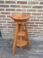 Vintage houten atelier draaikruk, Huis en Inrichting, Krukjes, Ophalen of Verzenden, In hoogte verstelbaar, Gebruikt, Hout