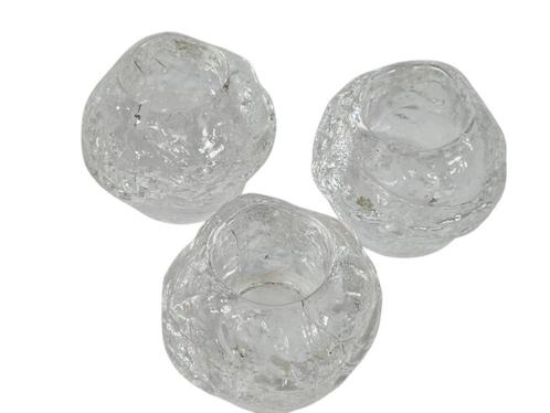Kosta Boda - Snowball Votives - Set of 3 - Ann Wharf, Huis en Inrichting, Woonaccessoires | Kandelaars en Kaarsen, Gebruikt, Kandelaar