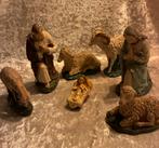 Vintage kerstbeeldjes van gips., Diversen, Kerst, Ophalen of Verzenden, Gebruikt