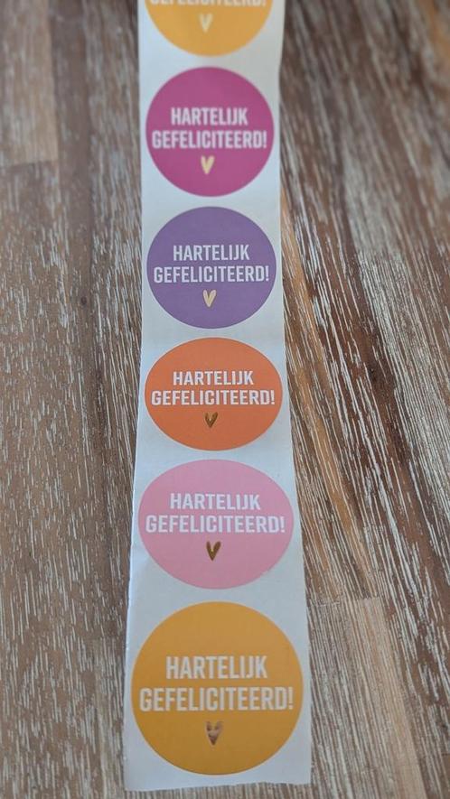 Stickers "hartelijk gefeliciteerd", Hobby en Vrije tijd, Stickers en Plaatjes, Nieuw, Meerdere stickers, Ophalen of Verzenden