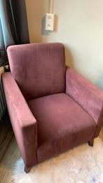 Aubergine kleur stoel, ruime zit, Huis en Inrichting, Fauteuils, Ophalen, Zo goed als nieuw