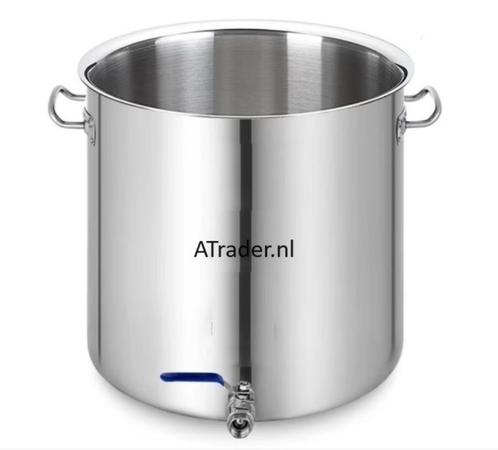 Brouwpan Soeppan Kookpan 71 liter + Deksel aftapkraan RVS, Huis en Inrichting, Keuken | Potten en Pannen, Nieuw, Kookpan of Snelkookpan