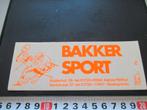 sticker alphen a/d rijn bodegraven BAKKER SPORT transparant, Ophalen, Zo goed als nieuw