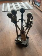 Antieke Koperen Haardset - Gebruikt & Authentiek, Huis en Inrichting, Haarden, Ophalen of Verzenden, Gebruikt, Vrijstaande haard