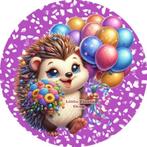 L627 icing frosting egel ballon 20cm eetbare taart print top, Ophalen of Verzenden, Nieuw, Taarten, Versiering