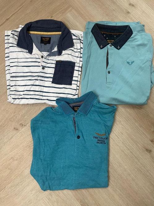 3 PME Legend polo's maat XL 2 x korte 1 x lange mouw i.z.g.s, Kleding | Heren, T-shirts, Zo goed als nieuw, Maat 56/58 (XL), Overige kleuren