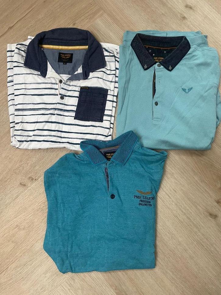 3 PME Legend polo's maat XL 2 x korte 1 x lange mouw i.z.g.s, Kleding | Heren, T-shirts, Zo goed als nieuw, Maat 56/58 (XL), Overige kleuren