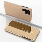 Clear View cover Samsung Galaxy S24 Ultra goud  Gouden Clear, Ophalen of Verzenden, Nieuw, Hoesje of Tasje