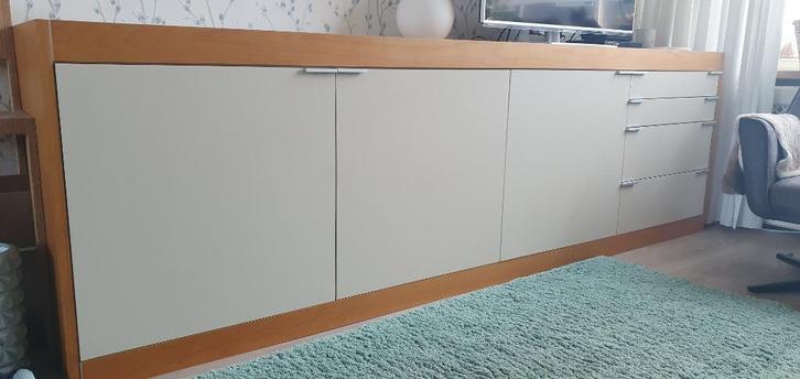 Dressoir Pastoe L-serie, ecru, Huis en Inrichting, Kasten | Dressoirs, Gebruikt, 200 cm of meer, 25 tot 50 cm, Met lade(s), Met deur(en)