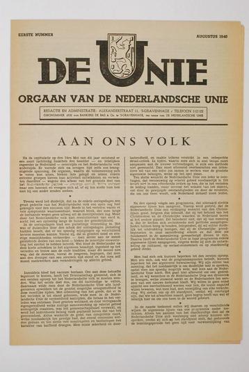 Augustus 1940 - De Unie | Heruitgave 1994 beschikbaar voor biedingen