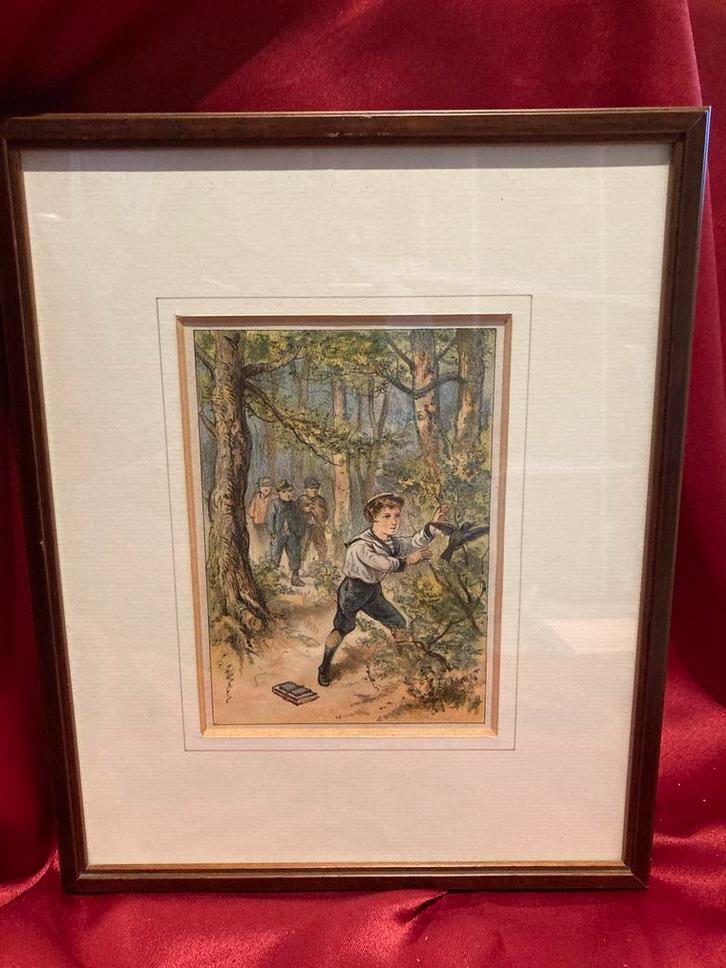 Harold Copping Kleurlitho met Lijst, Antiek en Kunst, Kunst | Litho's en Zeefdrukken, Ophalen of Verzenden