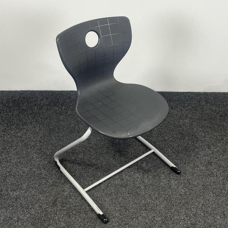 Zwartgrijze Schoolstoel - PantoSwing Lupo | M Kuipzitting, Huis en Inrichting, Stoelen, Gebruikt, Eén, Kunststof, Ophalen