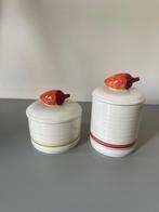 &Klevering Anouk Kramer Voorraadpotten set 2x herfst wit, Huis en Inrichting, Ophalen of Verzenden, Nieuw, Overige materialen