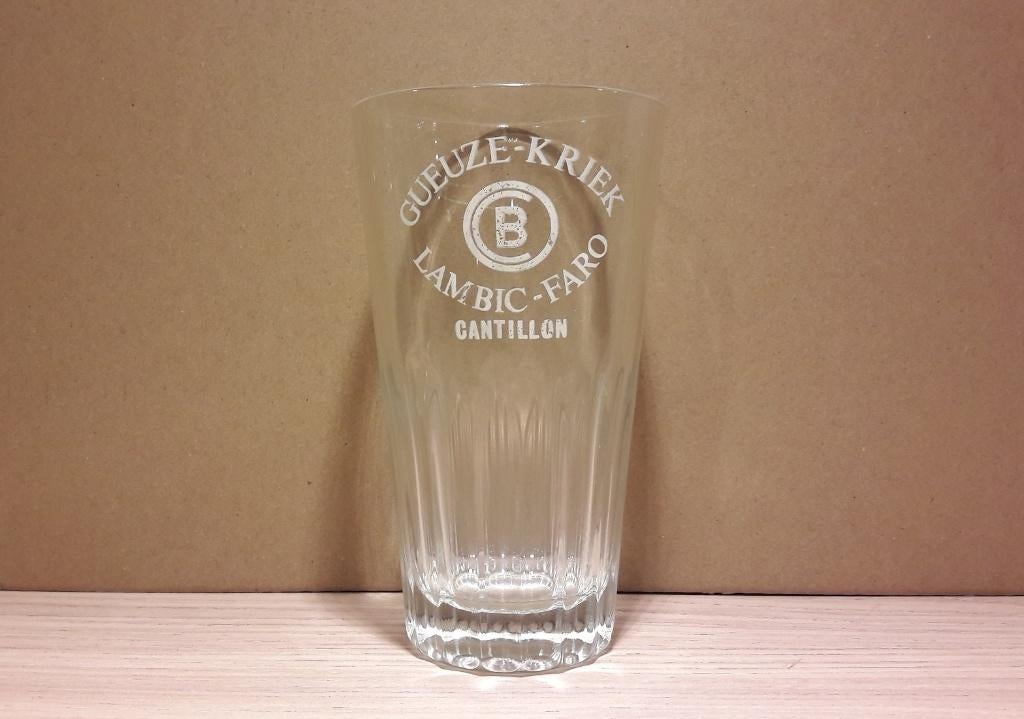 Gueuze Kriek Lambic Faro glas van brouwerij Cantillon 3B, Verzenden, Gebruikt, Glas of Glazen, Overige merken