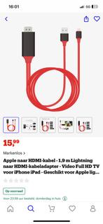 Iphone naar HDMI converterkabel, Ophalen, Zo goed als nieuw, HDMI-kabel