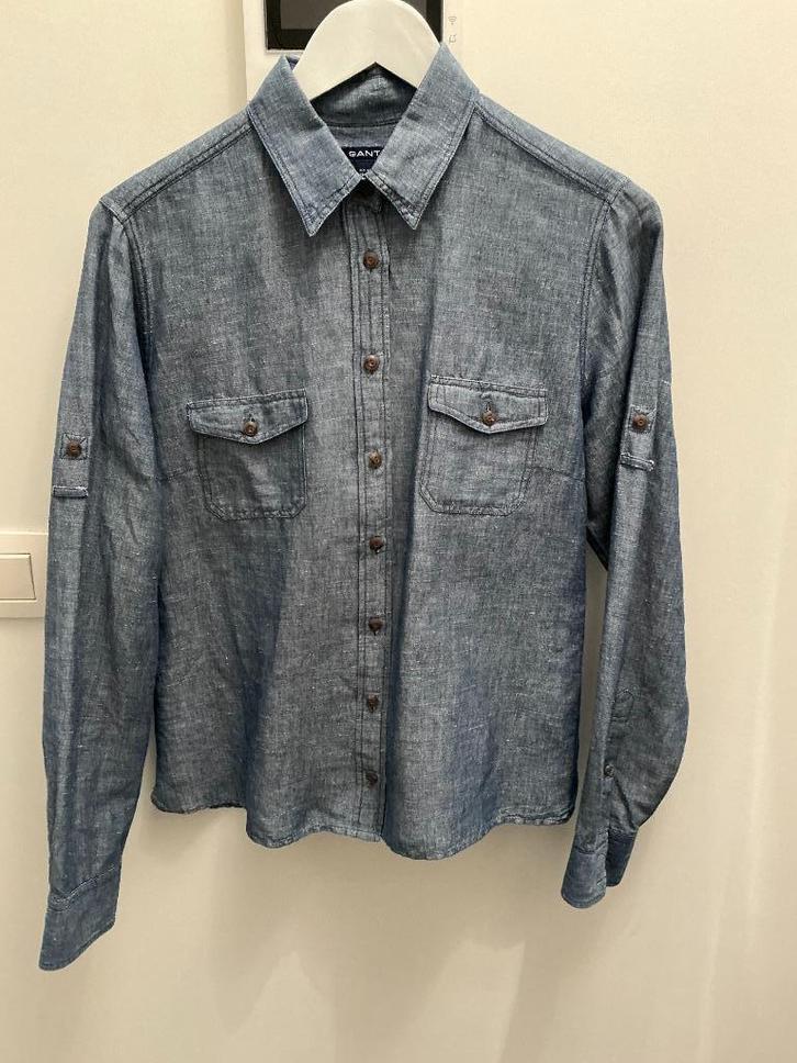 Dames blouse Gant, maat 40, Kleding | Dames, Blouses en Tunieken, Zo goed als nieuw, Maat 38/40 (M), Blauw, Ophalen of Verzenden