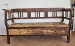Antieke Houten Bank met Lade /antique wood Bench with drawer, Ophalen