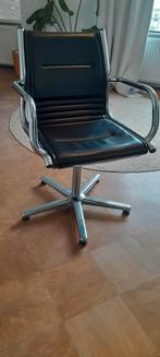Nu goedkoper! Vintage draaistoel zwart chroom, Huis en Inrichting, Stoelen, Ophalen, Gebruikt, Zwart, Retro vintage design