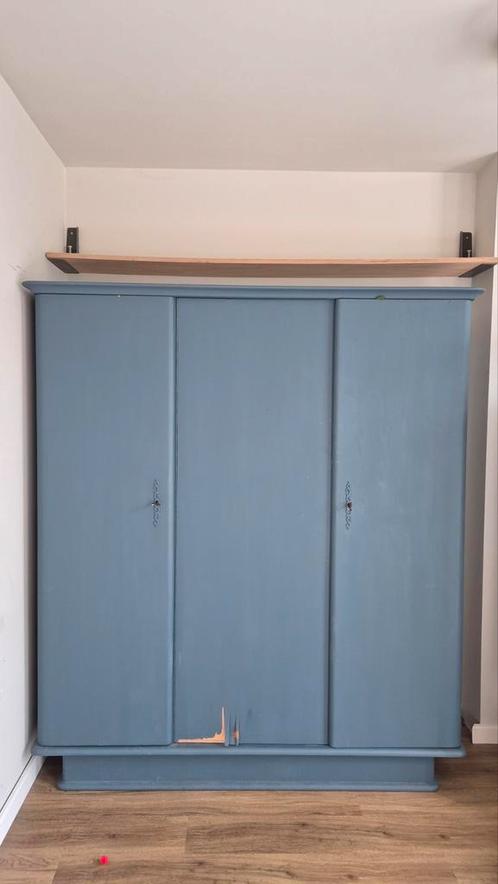 Vintage brocante linnenkast - kledingkast, Huis en Inrichting, Kasten | Overige, Gebruikt, Ophalen