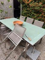 Tuinset 6 stoelen en tafel Barlow Tyrie, Ophalen, Gebruikt, 6 zitplaatsen, Rvs