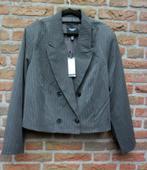 Nieuwe Vero Moda curve korte blazer grijs gestreept maat 48, Vero Moda, Nieuw, Ophalen of Verzenden, Jasje of Colbert