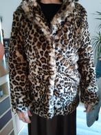 Leuke nep bontjas met luipaardprint, Kleding | Dames, Maat 38/40 (M), Bruin, Ophalen of Verzenden, Zo goed als nieuw