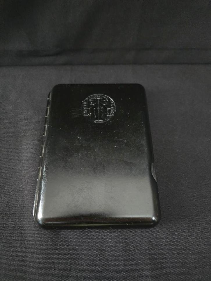 Chris van der Hoef, bakelieten sigarendoos, met logo A.N.M.B, Antiek en Kunst, Kunst | Designobjecten, Ophalen of Verzenden