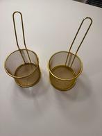 Gouden Frituurmandjes - Set van 2, Ophalen of Verzenden, Zo goed als nieuw