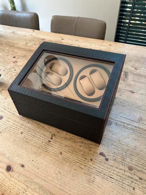 Horloge winder + opbergdoos, Sieraden, Tassen en Uiterlijk, Horloges | Heren, Zo goed als nieuw, Overige merken, Staal, Ophalen of Verzenden
