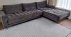 Velvet Hoekbank - Grijs/Bruin - Zo Goed Als Nieuw!, Ophalen, 250 tot 300 cm, Hoekbank, 75 tot 100 cm