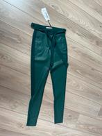 Nieuwe studio anneloes leather broek groen maat xs, Nieuw, Groen, Lang, Maat 34 (XS) of kleiner