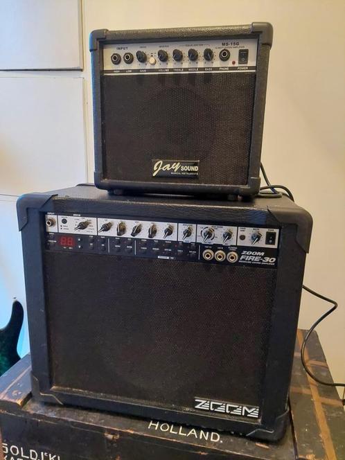 Zoom Fire-30 en JaySound MS-15G gitaarversterkers te koop, Muziek en Instrumenten, Versterkers | Bas en Gitaar, Zo goed als nieuw