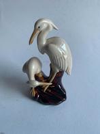 Beeldje van twee kraanvogels op boomstam, Ophalen of Verzenden, Zo goed als nieuw, Dier