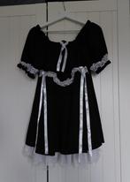 Zwart jurkje in lolita stijl, Verzenden, Zwart, Nieuw, Maat 36 (S)
